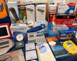 Office supplies envelopes laminator calculator lot