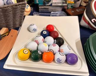 Novelty billiard ball golf balls set