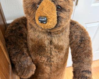 Large plush standing grizzly bear