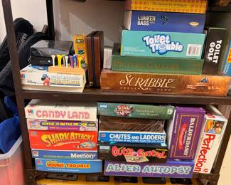 Board game lot: Scrabble, Candy Land, Chutes and Ladders, Perfection