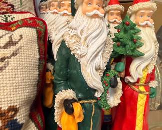 Old World Santa figurine collection ceramic