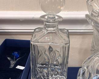 Cut crystal decanter with stopper