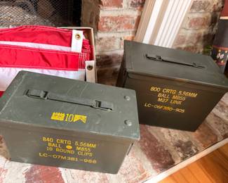 Military 5.56mm metal ammo cans