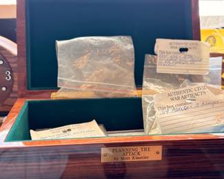 Danbury Mint Mort Kunstler Planning the Attack Civil War valet box with artifacts