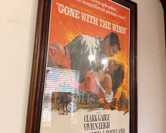 Framed Gone With the Wind movie poster