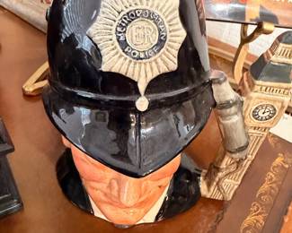 Royal Doulton British Bobby police helmet character jug