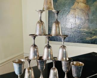 Vintage Sterling Silver Goblets