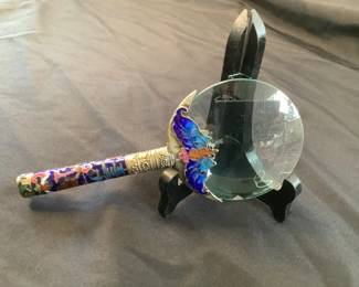 Vintage Cloisonne Magnifying Glass
