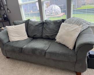 Gray Casual Plush Sofa