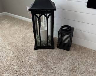 Black metal lanterns