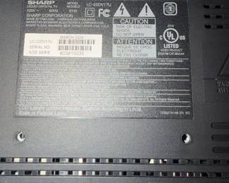 Sharp 22-inch LCD TV with built in DVD