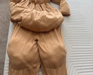 flesh-toned, one-piece padded fat suit jumpsuit costume
