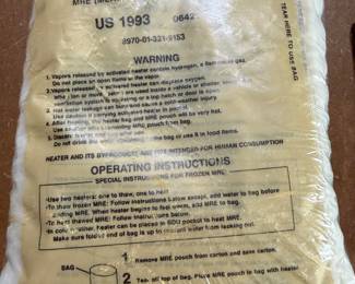 U.S. Military MRE (Meal, Ready-to-Eat) flameless ration heater bag