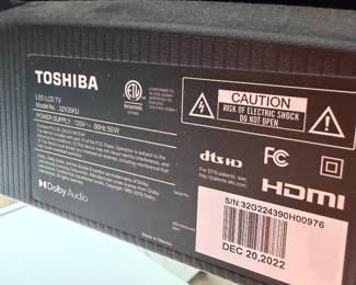 Toshiba model #32V35KU 32-inch HD LED Smart TV
