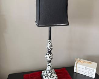 Pedestal Table Lamps with Black shade (2)