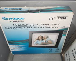 Pandigital Panimage 10.1" LED-backlit digital photo frame with a black finish