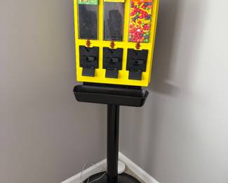 Vending Machine Triple Compartment Candy Dispenser Gumball and Candy Machine