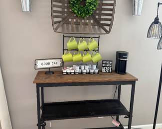 rustic industrial console table