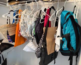 tons of purses and bags