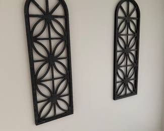 Wood Cathedral Window Frame SET OF 2: Farmhouse Wall Decor