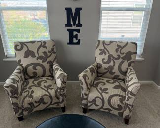 Charcoal Floral Print Accent Chair by Golden Chair inc. (2)