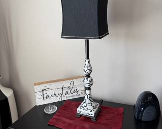 Pedestal Table Lamps with Black shade (2)