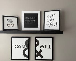 framed motivational wall art