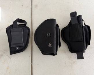black nylon concealed carry holsters designed for different handgun sizes
