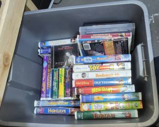 Disney and family-friendly VHS movies 