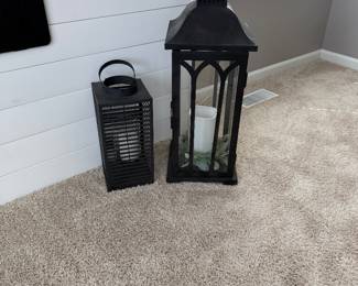 Black metal lanterns