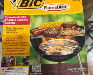 BIC FlameDisk charcoal alternative for portable outdoor grilling