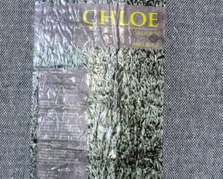 Chloe Collection area rug in a red shag style