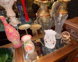 Vases and candle holders 