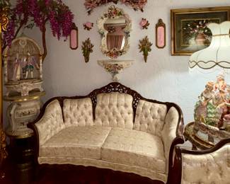 Vintage Kimball Reproduction Couch victorian 