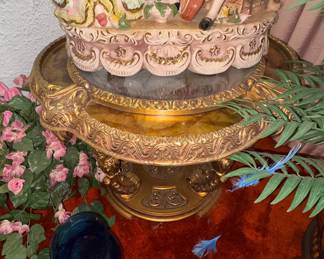 Matching Hollywood Regency side tables