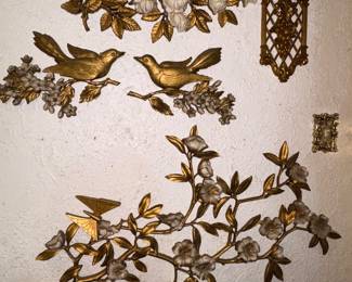Syroco bird wall plaques, Syroco Rose wall plaque & others