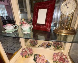 Capodimonte and Capodimonte style floral porcelain 