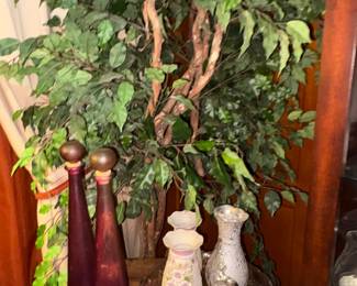 Silk tree, more vases