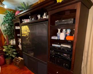 Large entertainment unit Shelves