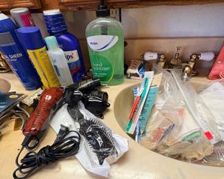 Hair shaver, wigs, toothbrushes 