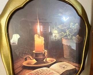 Syroco Candle Framed picture