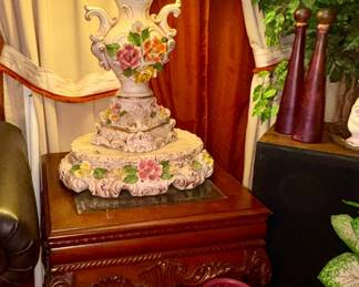 End tables, More Capodimonte Lamps and bases 
