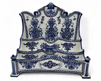 Lot 886 Vintage Tiered Ceramic Letter Rack From The Faiencerie De Gien,