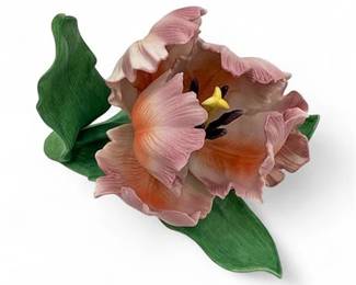 Lot 673 Lenox Porcelain Parrot Tulip Figurine From The Garden Flower Series