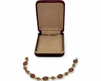 Lot 884 Vintage Italian Micro Mosaic Bracelet