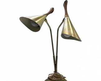 Lot 696 MCM Laurel Lamp Company Double Cone Table Lamp
