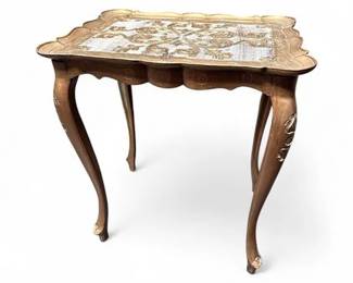 Lot 584 Vintage Italian Florentine Side Table