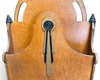 Lot 565 Art Deco Wood Magazine Holder