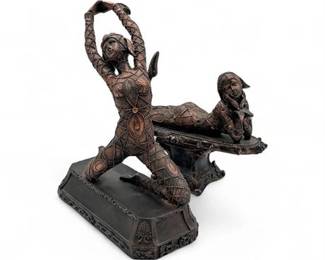 Lot 901 Art DecoStyle Bronze Sculpture Of Two Dancers