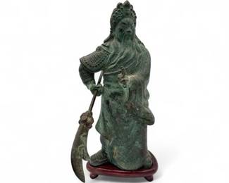 Lot 939 20thCent. Cast Bronze Statue Of Historical Chinese General Guan Yu